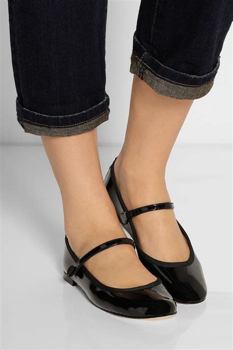 mary jane ballerina leather flats